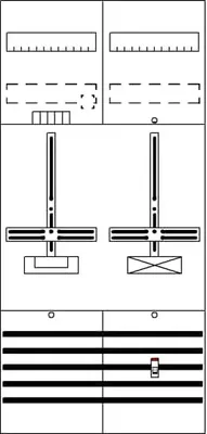 Produktbild von Striebel und John DF27C1A Zählerfeld 7RE 1Z1S vorverdrahtet mit Zählerkreuz 2CPX054149R9999