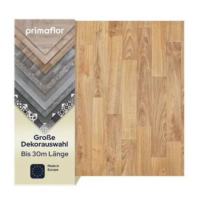 Produktbild von Primaflor PVC Bodenbelag TACUTO - Eiche gold - 2,00m x 23,00m - Meterware - Vinyl-Boden in Holzdekor, Dielen für Küche, Wohn- und Badezimmer, Hochwertige Auslegware, Anti-Rutsch Oberfläche