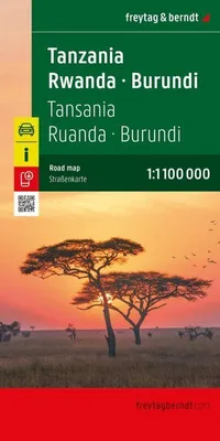 Immagine prodotto di Mappa stradale Tanzania - Ruanda - Burundi, edizione Freytag & Berndt, scala 1:1.100.000.