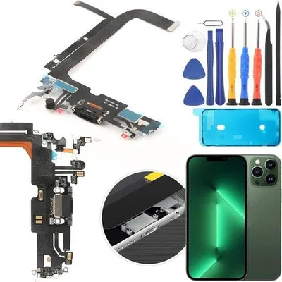 Produktbild von iPhone 13 Pro Max Dock Connector - Oplaadbus und Flexkabel - Kompatibel mit USB-C Ladestation - Ersatzteil.