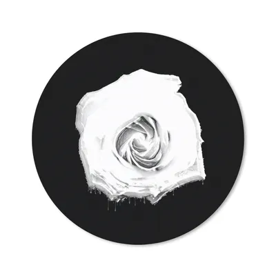 Produktbild von MuchoWow® Mauspad Mousepad Blumen - Licht - Schwarz - Weiß 30x30 cm - Mousepads - Maus Mat - Pad - Mausunterlage - Tischunterlage - Schreibtischmatten