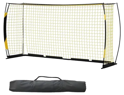 Obrázok produktu pre Futbalová bránka, pevný rám, prenosná konštrukcia, žltá