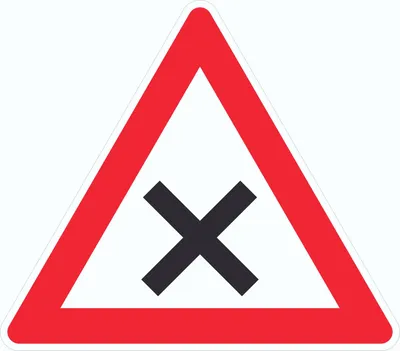 Produktbild von Aufkleber Dreieck Achtung Kreuzung Vorfahrt rechts Symbol D200mm