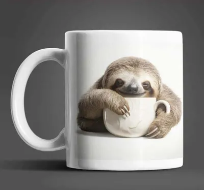 Produktbild von Faultier Stressfreie Kaffeetasse Teetasse Tasse Geschenkidee Geschenk 330 ml – Faultier-02