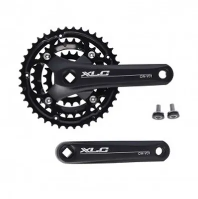 Produktbild von XLC Kettenradgarnitur schwarz, 152mm, 4-Kant, 22/32/42 Zähne