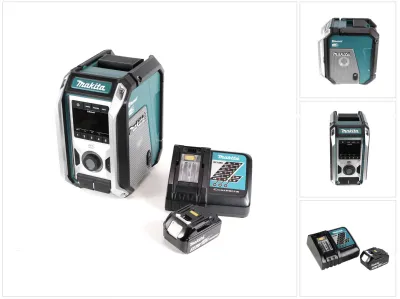 Produktbild von Makita DMR 115 RT1 Akku Baustellenradio 12V - 18V  Bluetooth DAB+ IP65- + 1x Akku 5,0 Ah + Ladegerät