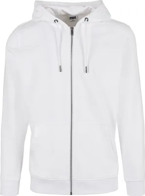 Produktbild von Urban Classics TB3490 | Basic Terry Zip Hoody Kapuzenjacke Herren - Farbe: White - Größe: L