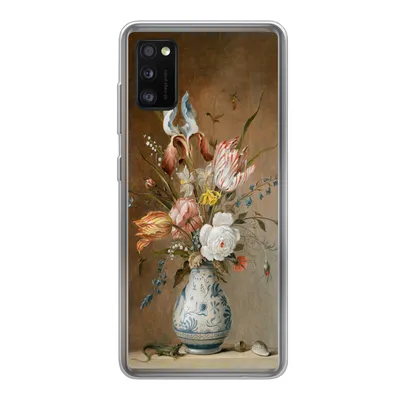 Produktbild von MuchoWow® Handyhülle Schutzhülle Hülle für Samsung Galaxy A41 Stilleben mit Blumen - Alte Meister - Malerei Silikon Softcase Handy Hülle - Mobiltelefon