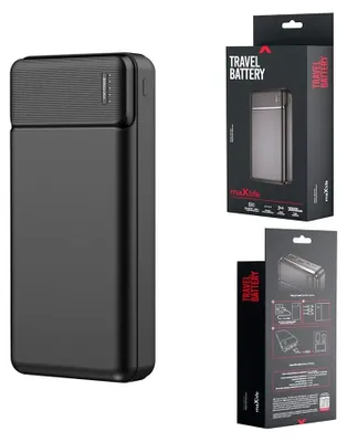 Produktbild von Powerbank Ladegerät 30000mAh 2x USB USB-C für alle Handys Schwarz Li-Poly Akku
