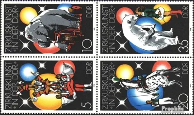 Produktbild von Briefmarken DDR 1978 Mi 2364-2367 Viererblock (kompl.Ausgabe) gestempelt Zirkuskunst