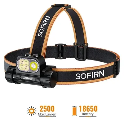 Obrázok produktu pre LED čelovka - HS22 - 2500 lúmenov - LED SFT25R - batéria 18650, 4000 mAh - 2700–6000 K - batéria je súčasťou balenia