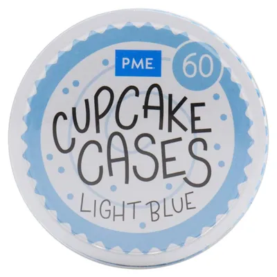 Produktbild von PME BC612, Cupcake-/Muffin-Cups, Rund, Gerillte Oberfläche, Cyan, Papier, 72 mm