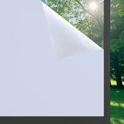 Obrázek produktu pro Fólie na okna Zatemňovací fólie na sklo - 45 x 400 cm - Bílá - Neprůhledná, UV ochrana, bez lepidla