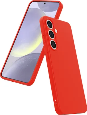 Obrázek produktu pro Smartphonica Pouzdro na telefon vhodné pro Samsung Galaxy S24 Silikonové s měkkou ochrannou vnitřní částí - Zadní kryt pouzdra s měkkou vnitřní částí - červené