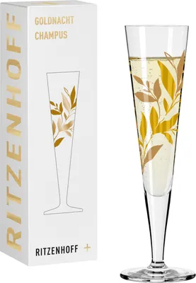 Produktbild von Ritzenhoff Goldnacht Champagnerglas #047, H. Symonovych H25, Champusglas, Champagner Glas, Kristallglas, 205 ml, 1071047