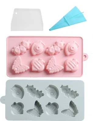 Image de 2 moules en silicone insectes, moules à chocolat antiadhésifs, moules à savon, moules à gelée réutilisables, moules à glaçons
