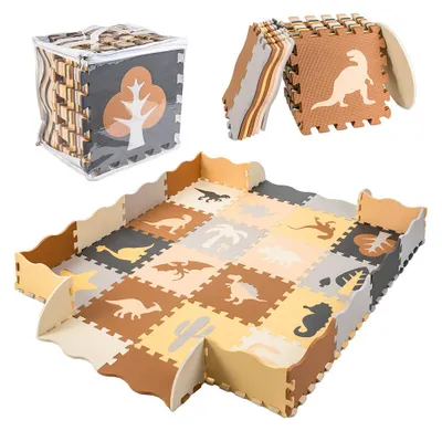 Immagine prodotto di Tappeto puzzle in schiuma / box 36el. dinosauri 143cm x 143cm x1cm