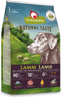 Productafbeelding van GranataPet Natuurlijke Smaak Lam, 4 kg, met kruiden uit de Allgäuer bergweiden