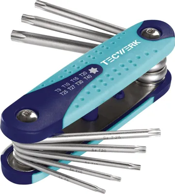 Produktbild von Schraubendrehersatz 8-tlg.Handklapphalter T9-T40 S2-Stahl TECWERK