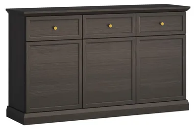 Produktbild von Buffet Toja mit 3 Schubladen und 3 Türen, Anthrazitfarbenes Holzoptik, 145.7cm
