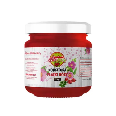Zdjęcie produktu dla Płatki róży w cukrze 210g GórWit