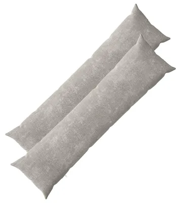 Imagen del producto de vidaXL Fundas de cojín, 2 unidades, modelo HEERLEN, color gris claro, 40 x 145 cm, tejido de chenilla