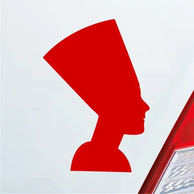 Produktbild von Auto Aufkleber Pharaonin Nofretete Pharao Ägypten Egypt Car 10x14 cm Rot Sticker Heckscheibenaufkleber