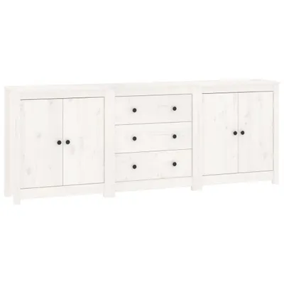 Produktbild von vidaXL Sideboard Weiß 210x35x80 cm Massivholz Kiefer
