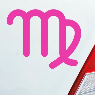 Produktbild von Auto Aufkleber Virgo Jungfrau Sternzeichen Sterne Horoskop 12x10 cm Pink Sticker Heckscheibenaufkleber