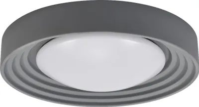 Produktbild von LEDVANCE ORBIS Concrete, graue Beton-Deckenleuchte mit LED, 24.5W, 1800lm, 3000K freundliches Warmweiß, durch Klicken in 3-Stufen dimmbar, 500mm Durchmesser, IP20 Schutz, für Badezimmer geeignet