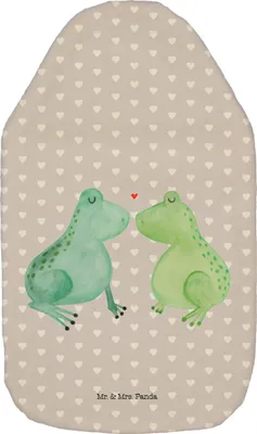 Produktbild von Mr. & Mrs. Panda Wärmflasche Frosch Liebe - Grau Pastell - Geschenk, Hochzeitstag, Kuschelwärmflasche, Frösche, Freundin, Wärmflaschen, Wärmekissen, naturkautschuk, gummi