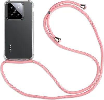 Produktbild von Handykett für Xiaomi 14 / 14 Pro Serie Hülle mit Kordel Handyhülle mit Band 14 Pro in Rosa