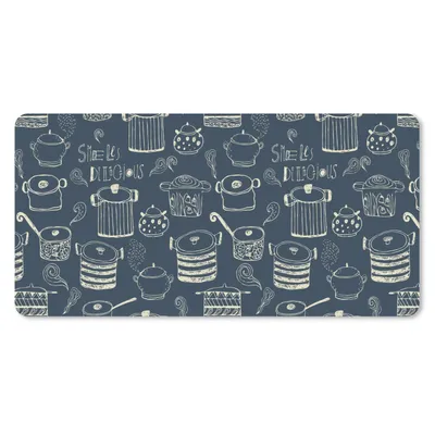 Produktbild von MuchoWow® Mauspad Mousepad Muster - Pfannen - Kochen 60x30 cm - Mousepads - Maus Mat - Pad - Mausunterlage - Nachhaltig