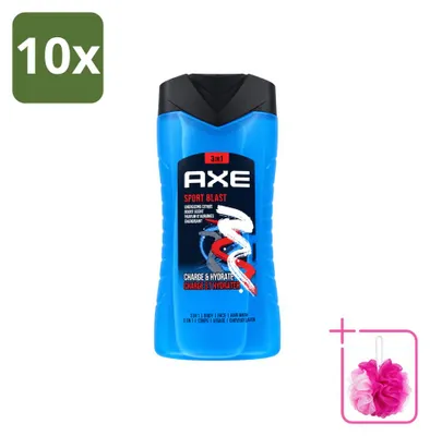Produktbild von 10 x Axe Sport Blast 3-in-1 Duschgel - Energisierend - 250 ml - Sparpackung - 10 Stücke