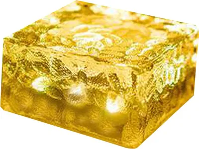 Produktbild von Solarbetriebene Eisziegel-Lichter im Freien, Landschaftslicht mit 4 LED-Lichtern, Solarpanel, für Garten, Innenhöfe, Straße