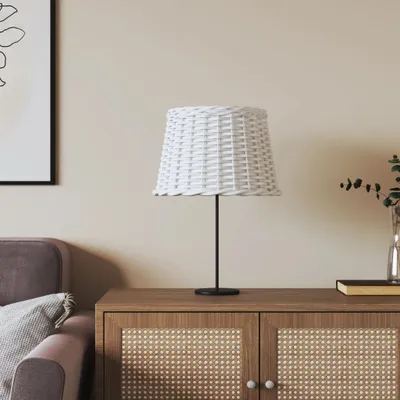Obrázek produktu pro 2025 Moderní stínidlo bílé Ø40x26 cm proutí - Stojany na lampy,Design 2863637 1ks