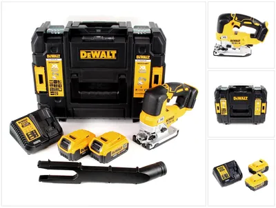 Image de Scie sauteuse à mouvement pendulaire sans fil DeWalt DCS 334 M2 18 V sans balais + 2 batteries 4,0 Ah + chargeur + TSTAK