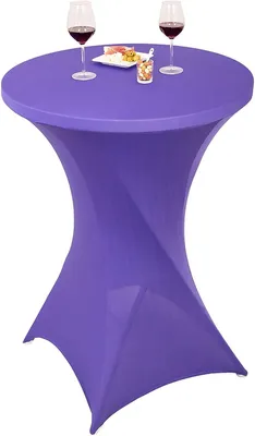 Produktbild von Dehnbarer Tischbezug – Stretchbezug für Bistrotische, 70 x 110 cm – Schmutzabweisend – Abwaschbar – Langlebig – Perfekt für Gartenpartys – Tischdecke