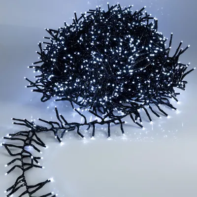 Produktbild von LED Büschel Lichterkette kalt weiß - 22 m / 3000 LED - Garten Deko Beleuchtung mit 8 Funktionen