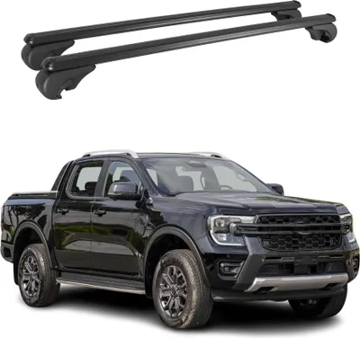 Image de Barres De Toit Transversales pour Ford Ranger T6 2022-2025 DoubleCab Alu 2 pcs