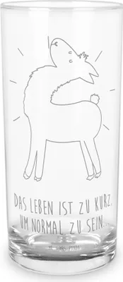 Produktbild von Mr. & Mrs. Panda Tumbler Lama Stolz 200 ml - Transparent - Geschenk, Freundin, Family, Lamas, Wasserglas, Familie, Neustart, Trinkglas, Longdrinkglas, Glas, Cocktailglas