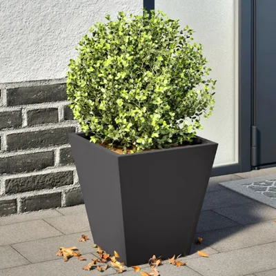 Produktbild von "2026 Promotion" Hochbeet - Pflanzkübel - 2 Stk. - Blumenkasten - Schwarz 30x30x30 Stahl - Beete CC30869