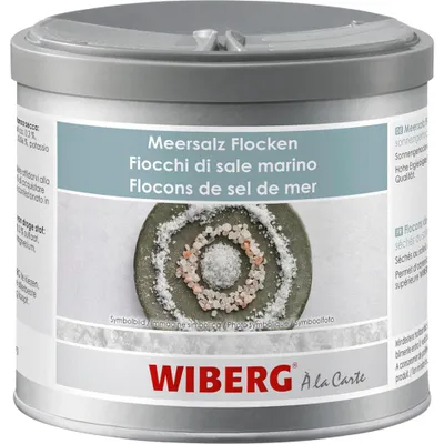 Produktbild von Wiberg Meersalz Flocken sonnengetrocknet unjodiert Packung 350g