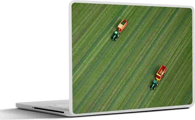 Produktbild von MuchoWow® Laptop Aufkleber Sticker Cover Zugmaschine - Anhänger - Grün 25x18 cm - Laptop-Deko