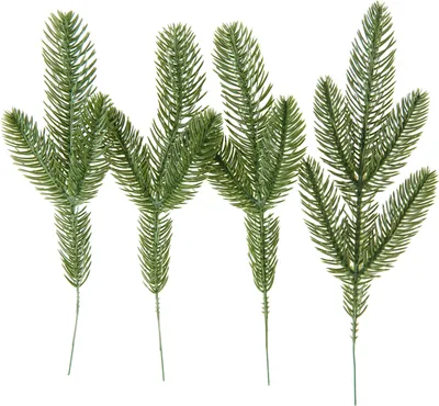 Produktbild von VBS Tannenzweig mit 3 Spitzen, 4 Stück