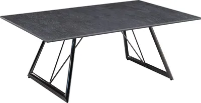Produktbild von Couchtisch EVINA, Schwarz, 6 mm Keramikplatte, pulverbeschichtetes Metallgestell, 110x70x40 cm