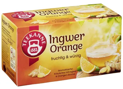 Immagine prodotto di TEEKANNE 073635 Ingwer Orange Tee 18 Portionen