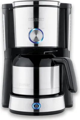 Produktbild von SEVERIN Kaffeemaschine TypeSwitch KA 4845  aus Edelstahl, gebürstetschwarzsilber Filterkaffeemaschine Kaffeemaschine Filterkaffee Kaffeezubereiter Filterkaffeemaschine Kaffeemaschine Mit Thermoskanne