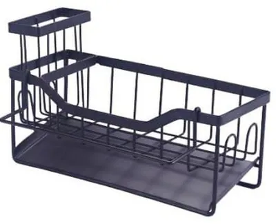 Produktbild von Spülbeckenorganizer - Schwarz mit Geschirrtuchhalter
