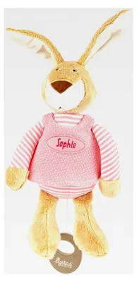 Produktbild von Personalisierbare Spieluhr mit Namensstickerei und Wunschmelodie - Geschenk zur Geburt oder Taufe - Einschlafhilfe für Neugeborene
